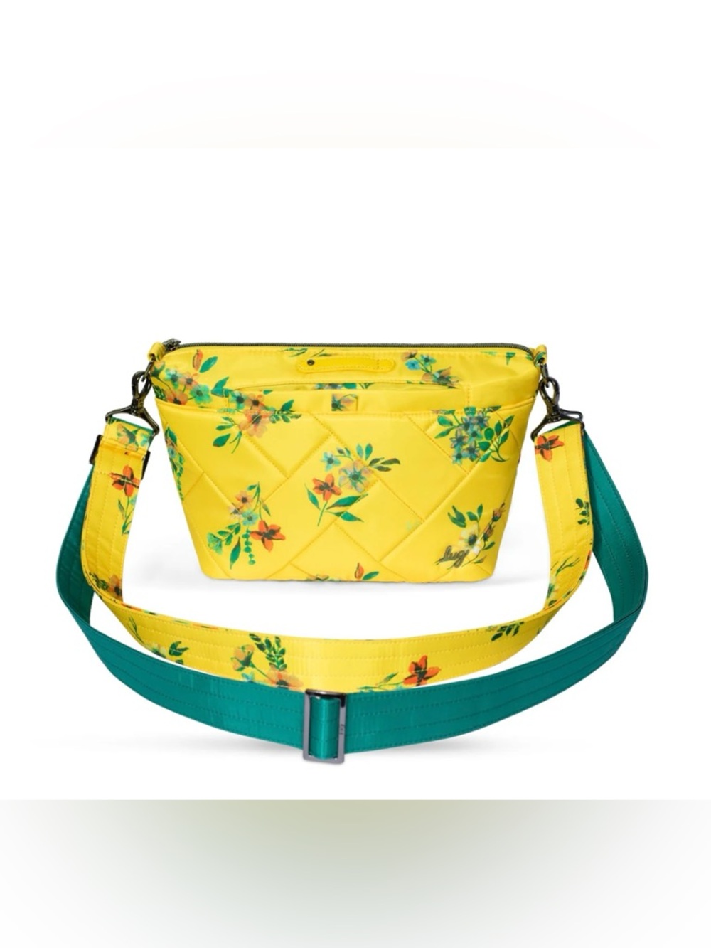 Lug Flare 2 RFID Yellow Floral Quilted Crossbody Bag